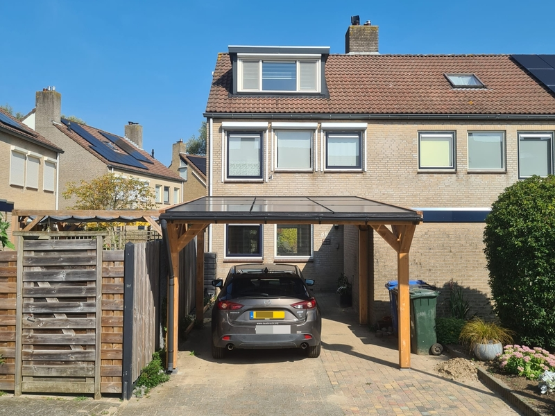 Houten solar carport enkel